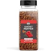 Birch &amp; Meadow, Ghost Pepper Flakes, 250,000+ SHU, Extremely Hot Bhut Jolokia Chile Peppers (3.2 Ounce)