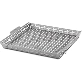 Weber Crafted&reg; Roasting Basket, Stainless‑Steel for Gourmet Grilling | Grill Basket for Even Roasting of Vegetables &amp; Delicate Foods - Grill Accessory, Culinary Tool for Outdoor Cooking