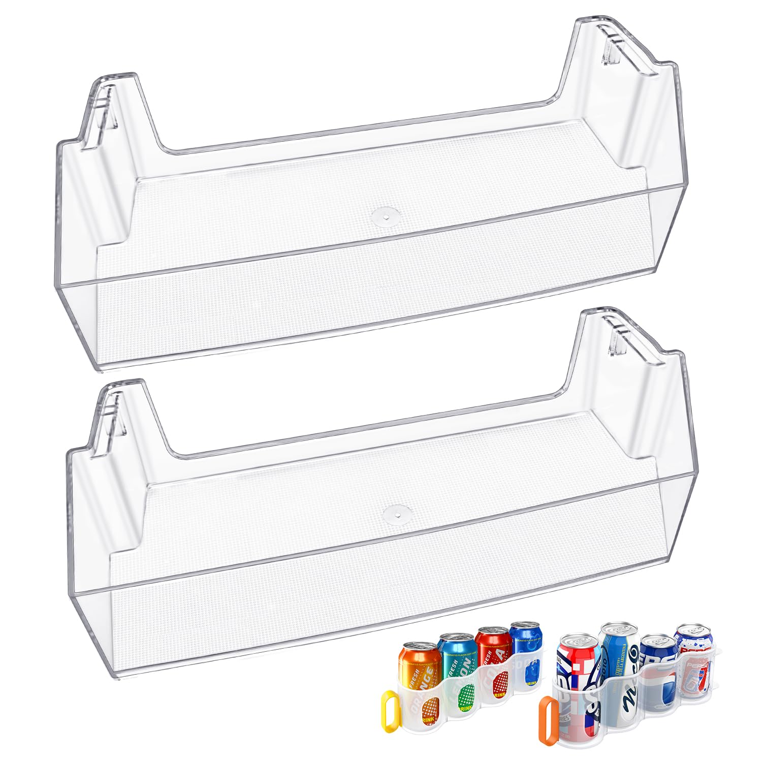 Photo 1 of (2 PACK) [UPGRADED] W11239961 Refrigerator Door Shelf Replacement Compatible with Whirlpool Refrigerator Door Shelf Replace W10900538 WRS325SDHZ01 WRS321SDHZ01 WRS315 WRS325 Refrigerator Shelves Part