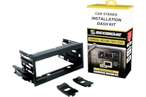 Scosche GM1483B Single DIN Dash Kit Compatible with Select 1995-05 Cadillac, Chevrolet and GMC Full Size Trucks - Car Stereo Radio Install Kit - Single DIN Radios Only - See Fit Guide in Images