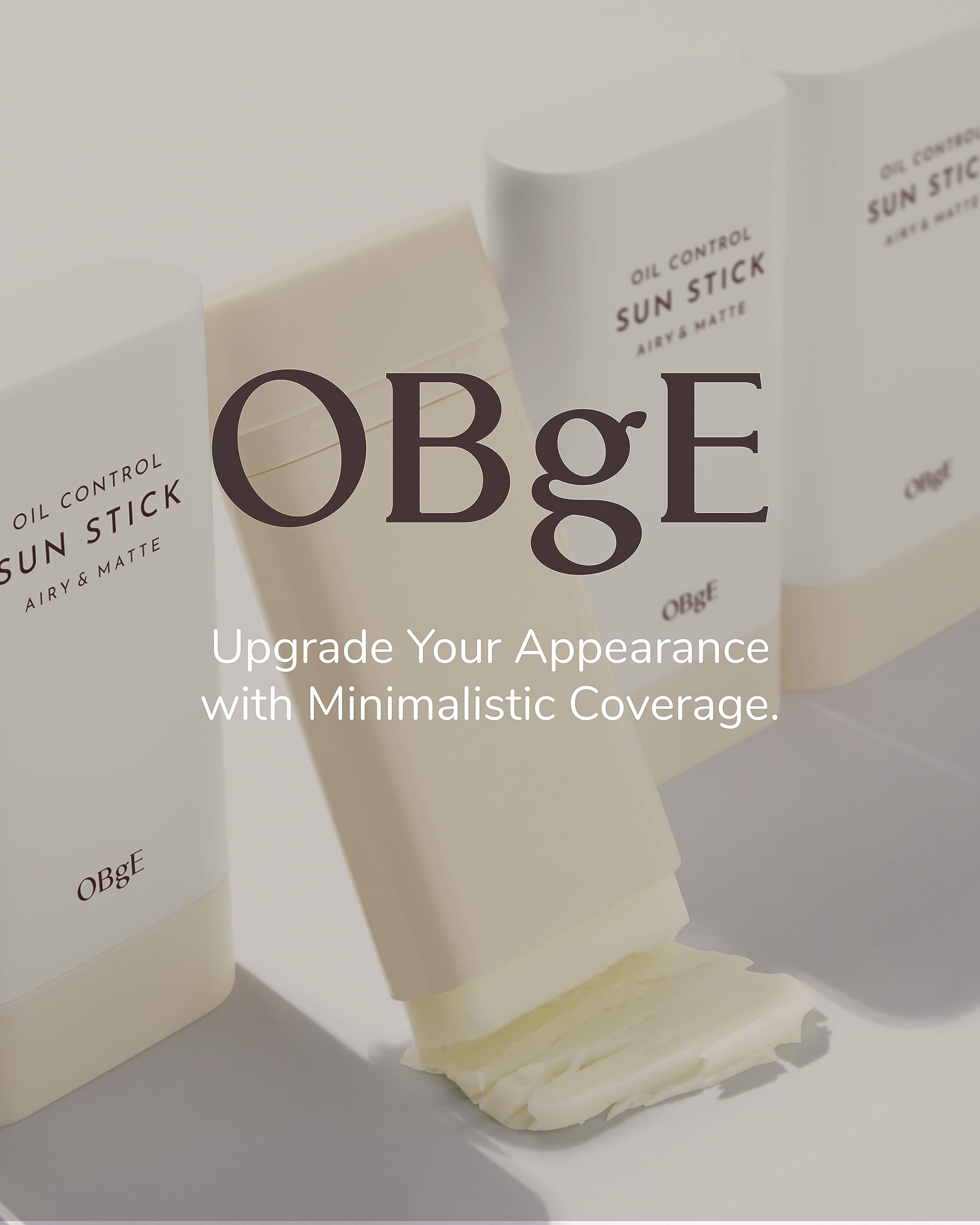 OBgE Oil Control Stick (0.6oz) - Non-Greasy, Soothing & Cooling Facial Care. High Defense. Lightweight, Long-Lasting Protection, Oil Absorption, No Clumps. Travel Essentials. Witch Hazel, Mint.