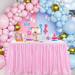 Pink Table Skirt for Rectangle Tables or Round