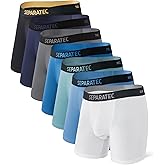 Separatec Dual Pouch Mens Underwear Breathable Cooling Rayon Made from Bamboo Underwear Men, Boxer Briefs and Trunks 7 Pack