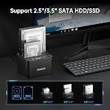 FIDECO Dual Bay USB 3.0 SATA HDD SSD Docking Station Offline Clone 32TB view 4