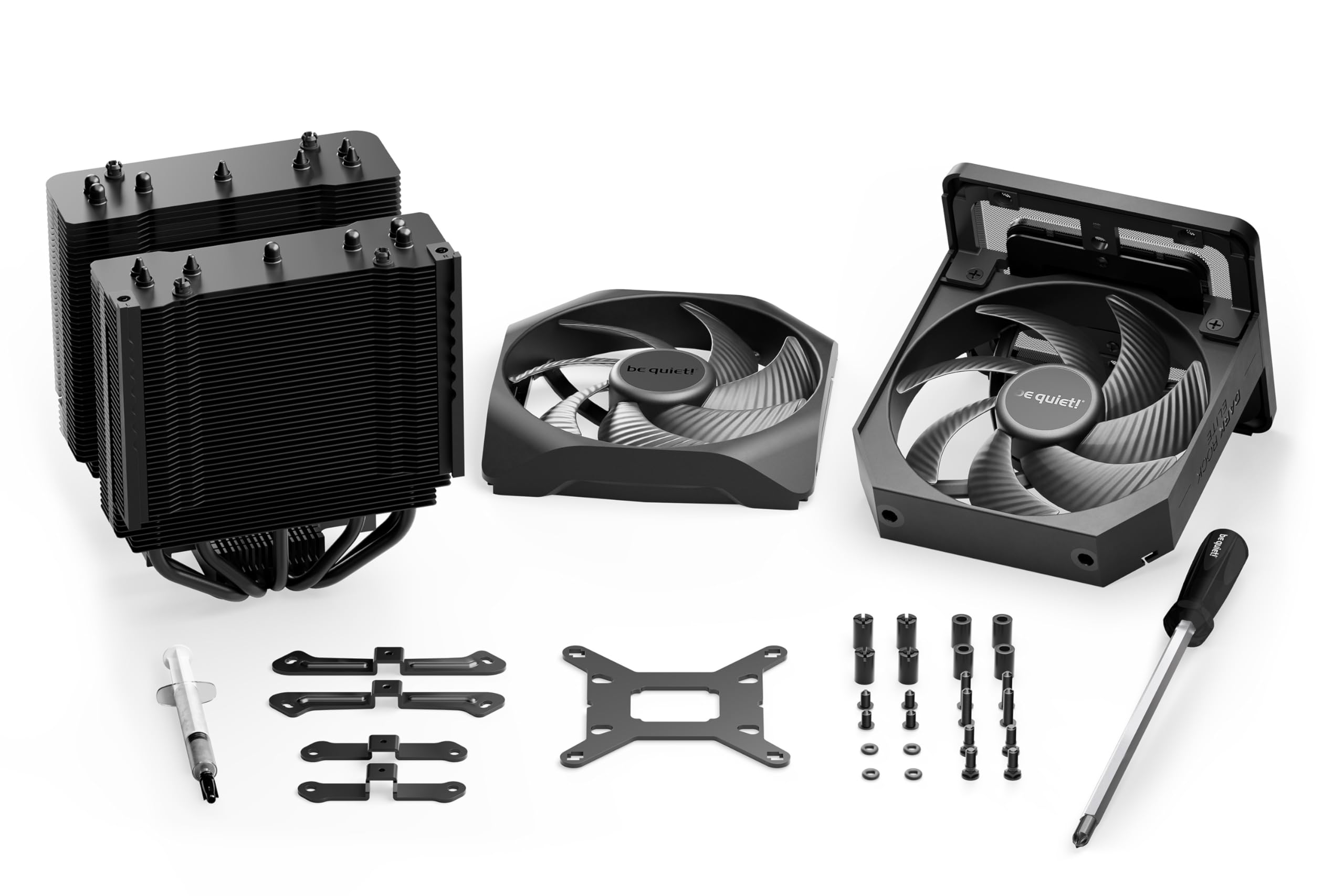 be quiet! Dark Rock Elite Air CPU Cooler | 2X Silent Wings 135mm PWM Fans | Speed Switch with 2 Modes | High-Performance Heat Pipes | Front Fan Rail System | Enhanced RAM Compatibility | BK037