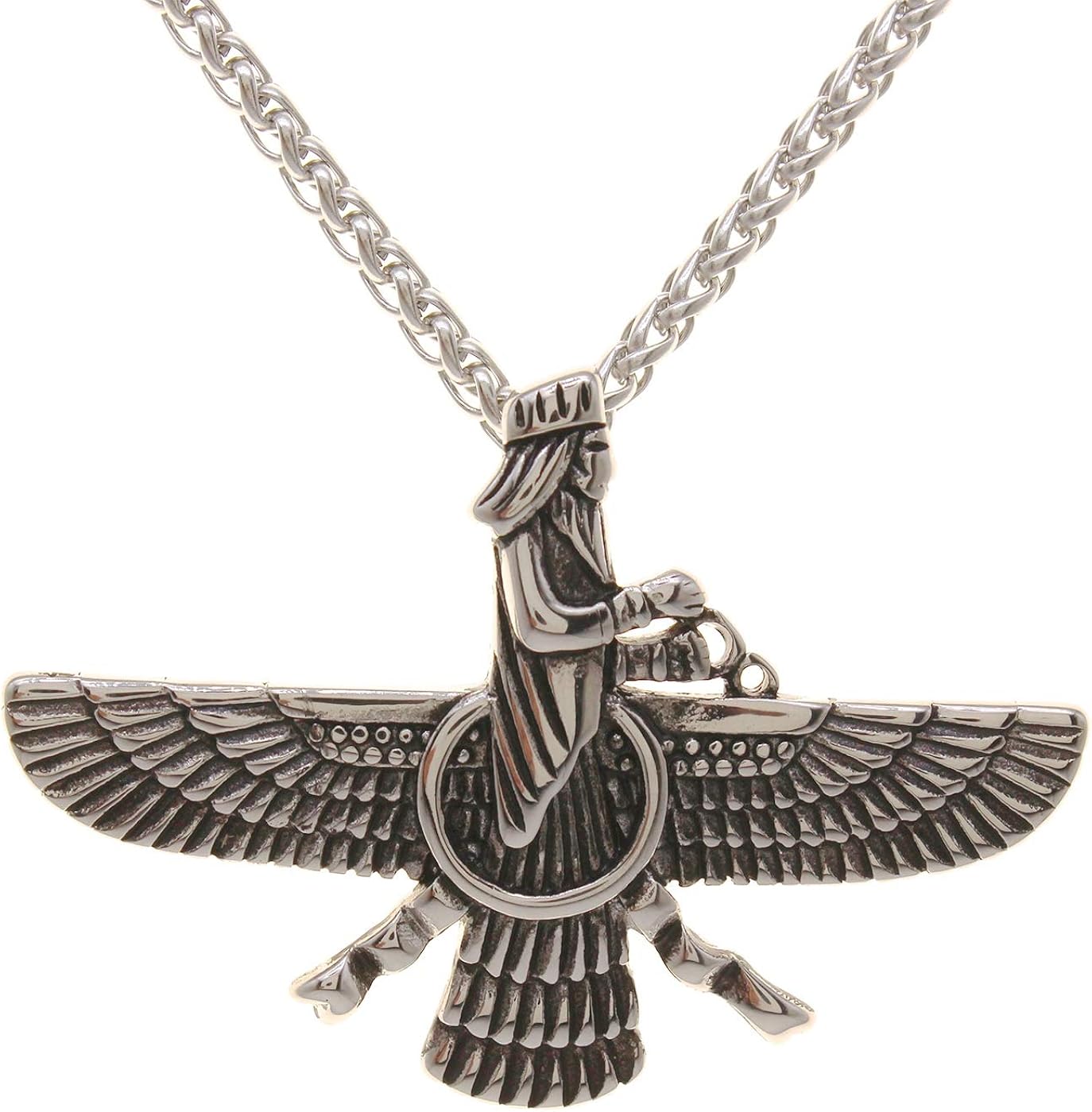 Asoodehdelan Iranian Persian Farvahar Faravahar Necklace Chain Zoroastrian Farovahar Necklace