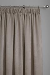 Fusion Natural Pencil Pleat Curtains 2 Panels 100% Cotton Cream 168x137cm view 2
