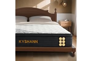 KYSHANN Queen Mattress,12 Inch Memory Foam Individual Pocket Spring Mattresses,Motion Isolation,Edge Support,Zoned Pressure R