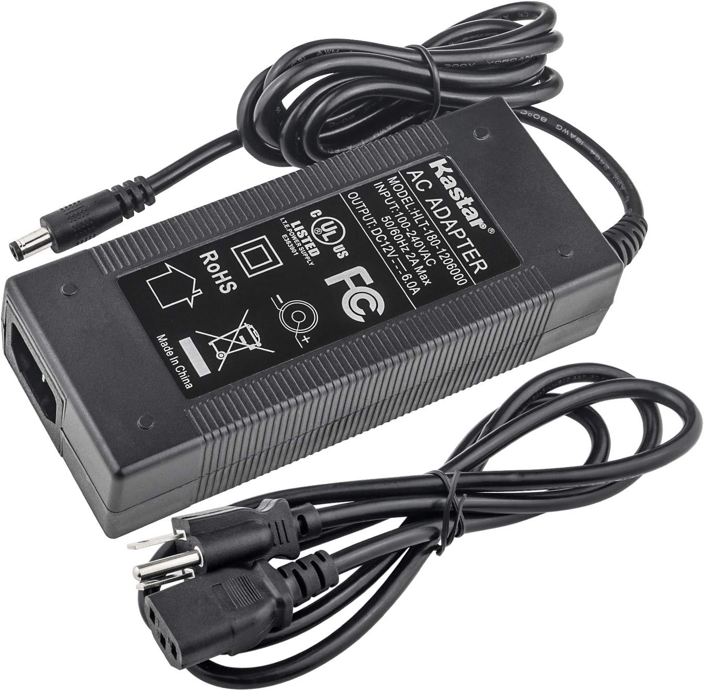 Amazon Com Kastar Ul Ac Adapter Power Supply 12v 6a 72w Tip Size 5 52 5mm For Lcd Monitor Lcd Tv Led Strip Light Tape Light Rope Light Wireless Router Adsl Cats Security Camera Dell