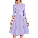 RUMIA Women's Cocktail Dresses 3/4 Sleeve Vintage Wedding Guest Dress (XS-3XL)