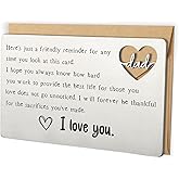 Thank You Dad Engraved Wallet Card Inserts, Wallet Card Gifts for My Dad from Daughter Son, Birthday Father's Day Thanksgiving Christmas Gift for Daddy Papa