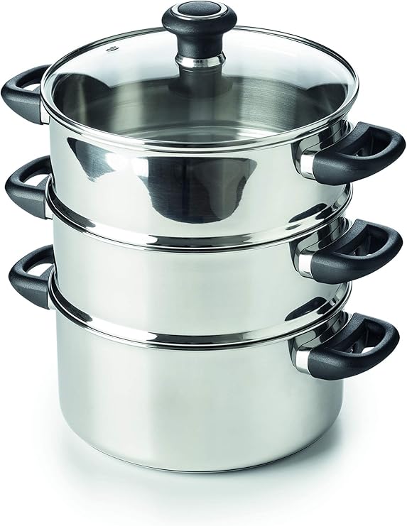 Vaporiera In Acciaio Inox A 5 Strati Con Manico 30 Cm Con - Foto 10