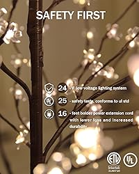 TYBEEU 5ft Lighted Cherry Blossom Tree with 184