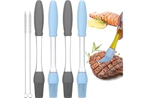 Palksky 4PCS Silicone Basting Brushes for Cooking, Heat Resistant Non Stick Pastry Brushes for Oil, Butter, Sauce - BBQ, Grilling, Baking Kitchen Tools, Dishwasher Safe
