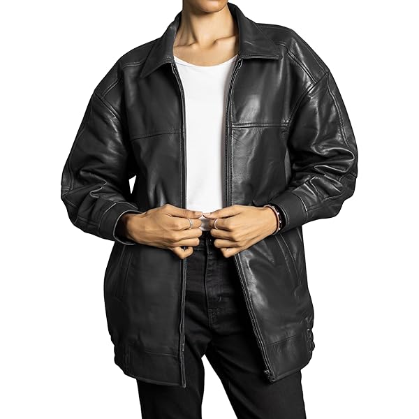 Leder Fashions Men's Mid Length Buttoned Casual Leather Coat