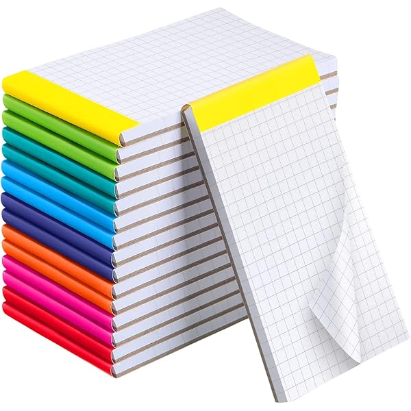 Tenceur 16 Pcs Graph Notepads 3 X 5 Inch Small Graph Grid Math Notebooks Pocket Lined Graph Memo Pads Scratch Pads Mini Writing Pads With 100 Pages Pads For School Classroom Supplies