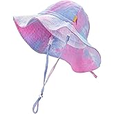 DASMINI Baby Girls Sun Hat Cute Flower Toddler Summer Outdoor Infant Beach Wide Brim Flowers and tie dye