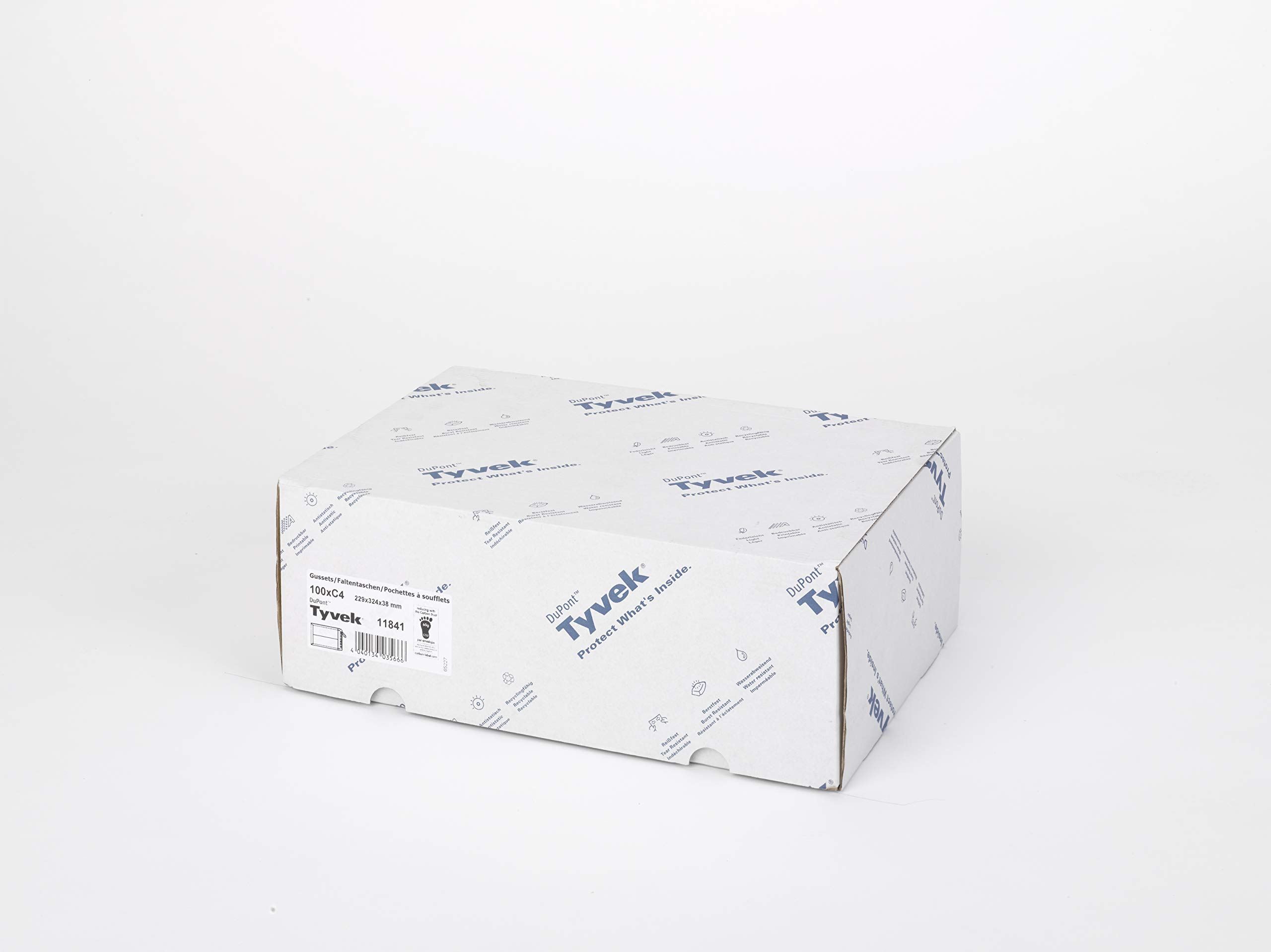 Tyvek Gusseted Envelopes Extra Capacity Strong C4 H324xW229xD38mm White Ref R4120 [Pack of 100]