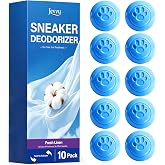 Jevvu Shoe Deodorizer Balls, 10 Pack Odor Eliminator for Shoes, Sneakers, Boots, Gym Bags and Lockers