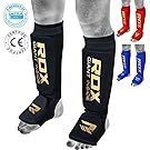 RDX Shin Guard MMA Instep Foam Pads Support Boxing Leg Guards Muay Thai Foot Protective Kickboxing (CE Certified Approved by SATRA)