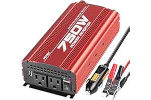 POTEK 750W Power Inverter DC 12V to AC 115V Car Converter with 2A USB Charging Port