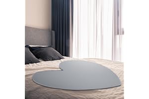 Fanfanwin Waterproof Towel for Bed Couch Sofa 39 x 39 Inches Reusable Stainproof Heart Throw Blankets Cat Dog Leakproof Mat Incontinence Mattrass Protector Small Bed Sheets for Adult Couples(Gray)