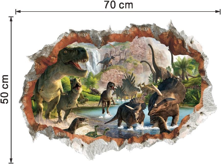 ufengke® Dinosaurs Broken Wall Wall Decals, Children'S Room Nursery Removable Wall Stickers Murals, Multicolor - Image 5