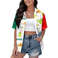 Leevuyu Women's Mexican Hawaiian Shirt - V Neck Sleeveless Button Down Tank Top For Beach & Fiesta - View #13