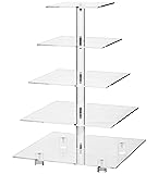 YestBuy 5 Tier Square Wedding Party Acrylic Cake