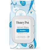 The Honey Pot Company - Feminine Wipes - Sensitive - pH Balanced | Herbal Infused Plant-Based Feminine Care for Sensitive Skin - Cleansing Wipes for Women - 30ct