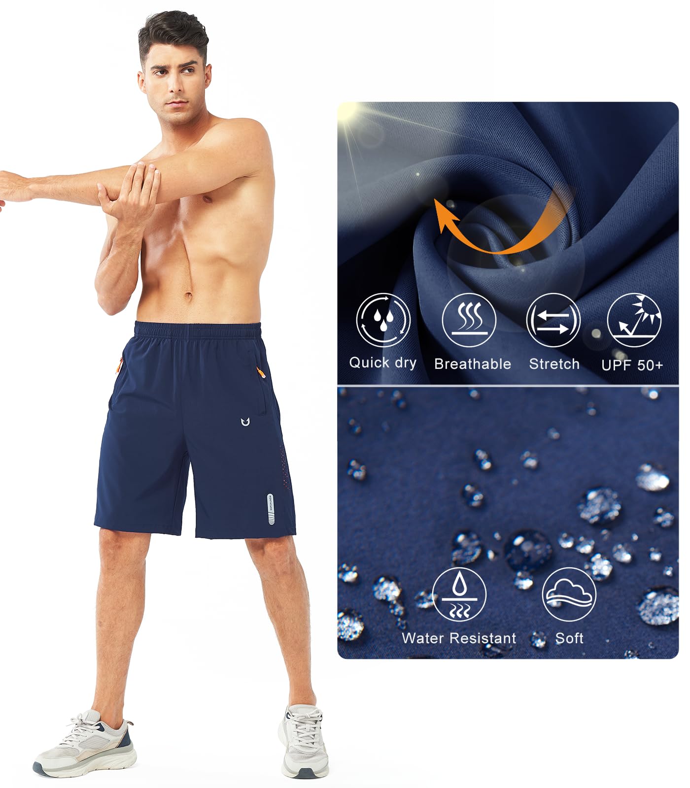 NORTHYARD Men's Athletic Running Shorts Quick Dry Workout Shorts 7