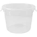 Rubbermaid Commercial Round Storage Container, Semi-Clear, 6 Quart, FG572324CLR