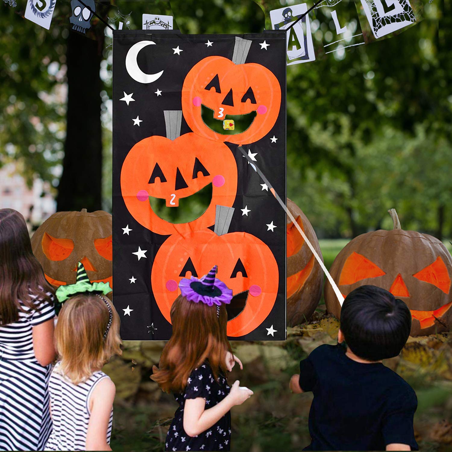 Heytech Halloween Toss Games Pumpkin Bean Bag Toss Games Halloween