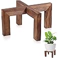 Vigordream Plant Stand, Indoor/Outdoor Wood Plant Holder, Single Flower Pot Stand, Sturdy Planter Stand, Fit 5-15 Inch Pots