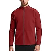 Zengjo Men's Track Jackets Full Zip Running Athletic Workout Lightweight Windproof Jacket with Zipper Pockets Quick Dry