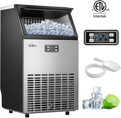 Kealive Commercial Ice Maker Machine 100 lbs in 24 hrs