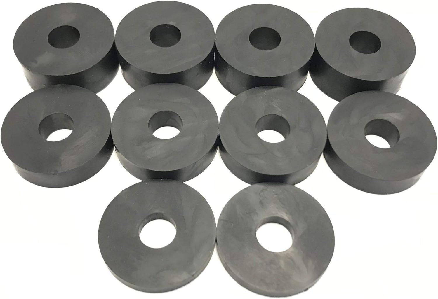 Hawkeng 12mm (M12) Rubber Spacers Standoff Washers (10 Pack) 4 x 15mm, 4 x 10mm, 2 x 5mm, Black