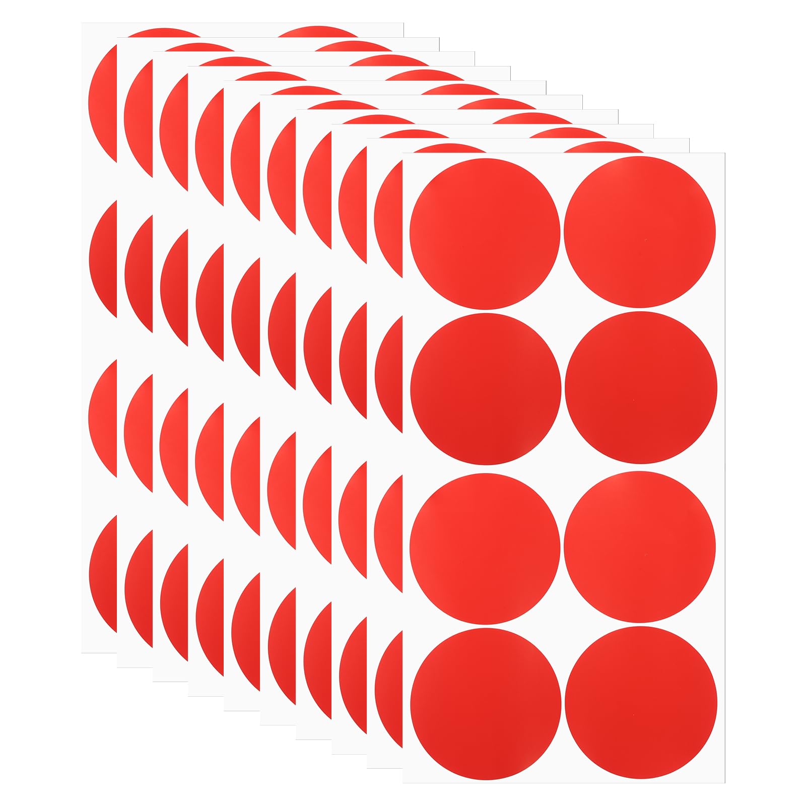 PATIKIL Round Colored Stickers 2", 30 Pcs Removable Sticky Writable Circle Coding Labels for Office Shop Home Classroom Marking Classification, Red