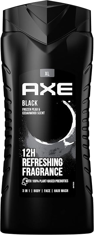 Gel de banho axe masculino preto 400ml - embalagem de 3