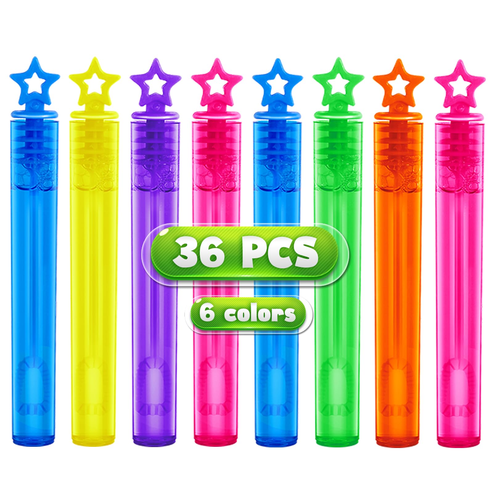 36 Pieces Mini Bubble Wands,Bubble Party Favors Assortment Toys for Kids,Themed Birthday, Halloween, Goodie Bags, Carnival Prizes, Wedding, Bubble Maker Toys for Kids,Outdoor Gifts for Girls & Boys