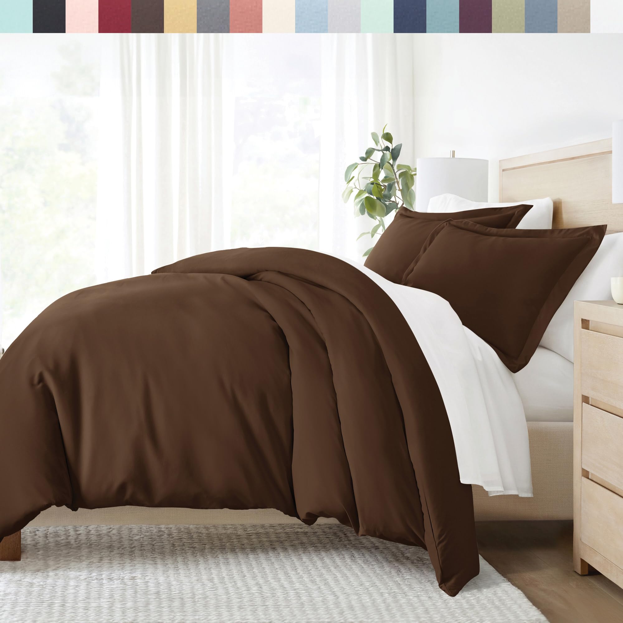 Linen Market Twin Duvet Cover (Chocolate) - Experience Hotel-Like Comfort with Unparalleled Softness, Exquisite Prints & Solid Colors for a Dreamy Bedroom –Duvet Cover Twin Set with 1 Pillow Sham