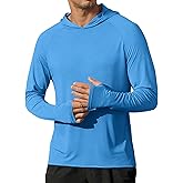 COOFANDY Mens UPF 50+ Hoodie Shirts Long Sleeve Rash Guard Sun Protection Fishing Shirts Lightweight Quick Dry Hoodies