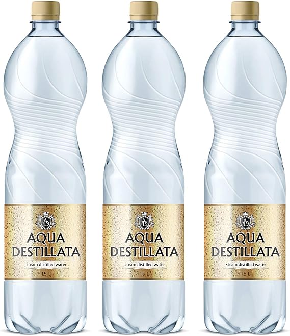 Distilled Water 4.5 L (3 Bottles x 1.5 L) 100 Pure Steam Distilled
