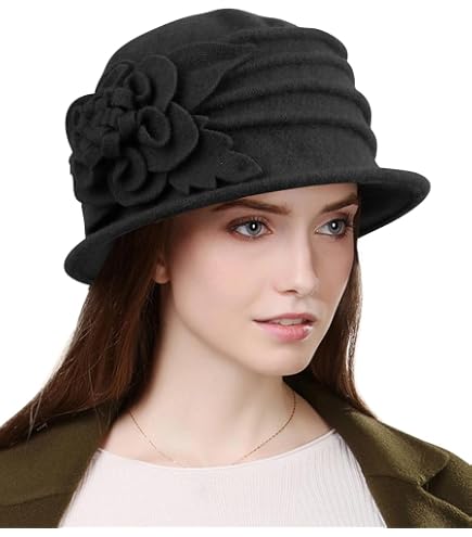 Women Solid Color Winter Hat Wool Cloche Bucket with Bow  display picture 2