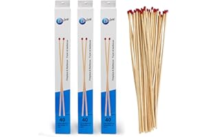 Extra Long Safety Matches, 11 inches, 120 Matches for Fireplace, Candles, Indoor & Outdoor Grill, BBQ