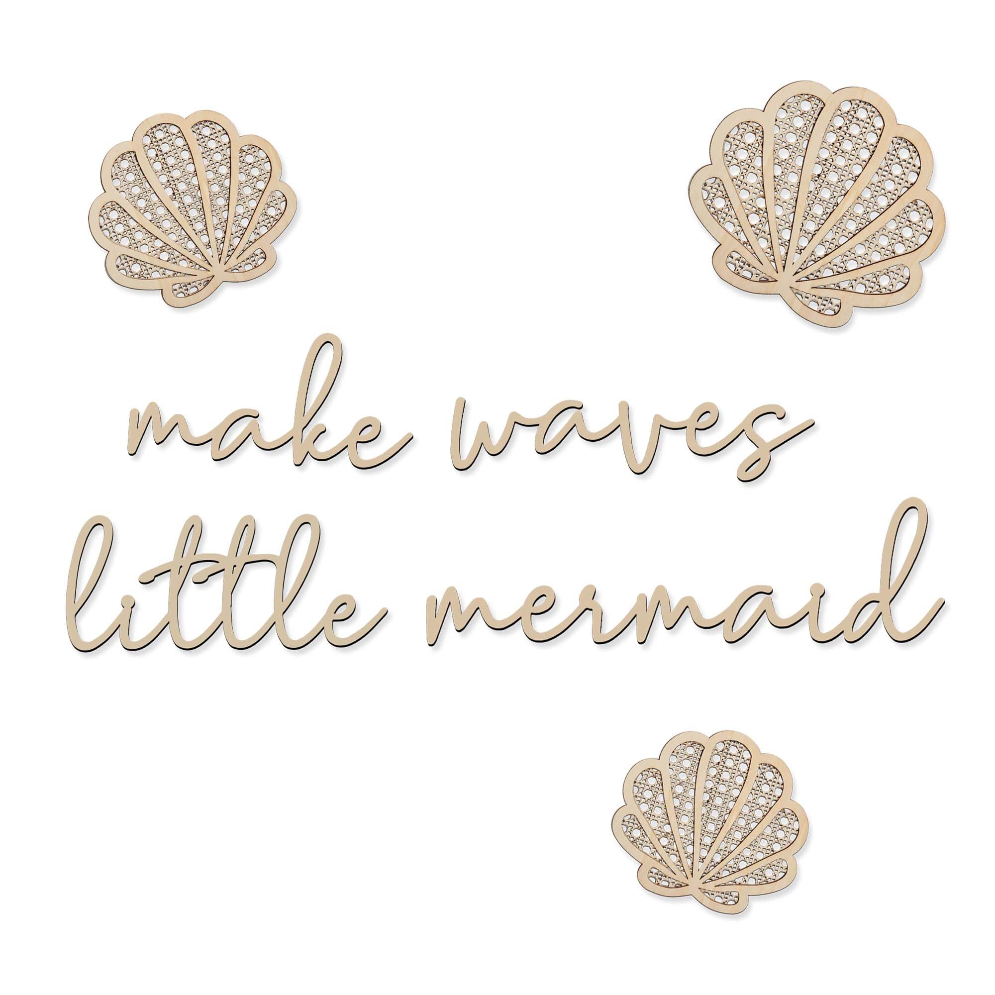 Photo 1 of ***MISSING PARTS***
Aimery Make Waves Little Mermaid Wall Decor, Artistic Mermaid Room Decor for Girls, Wooden Nursery Wall Decorations, Elegant Shells and Mermaid Boho Wall Art for Girl Bedroom, Living Room
