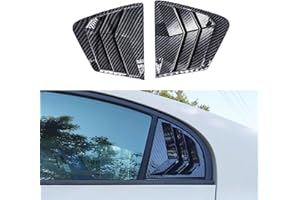 Xhfarce Window Louvers for 8th Gen Honda Civic 2006 2007 2008 2009 2010 2011 Accessories Rear Side Window Louvers Air Vent Shades Panel Cover Exterior Decoration Accessories（Rear Side Carbon Fiber）