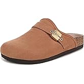Dr. Scholl's Womens Louis Iconic Clog Mule Chip Brown Microfiber 6 M