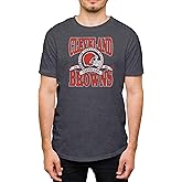 Hybrid Sports NFL - Cleveland Browns - Stacked Banner Circle - Men's and Women's Short Sleeve T-Shirt - Size Small - Cleveland Browns - Heather Charcoal
