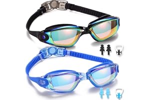 Rngeo Swim Goggles, 2 Pack Swimming Goggles for Adult Men Women Youth Kids Child